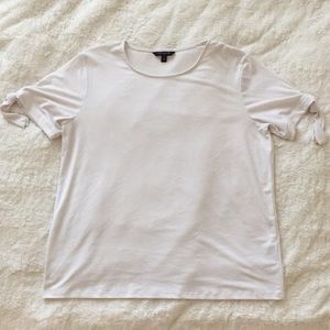 Banana republic white tie sleeves top